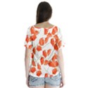 Pattern Coquelicots  V-Neck Flutter Sleeve Top View2
