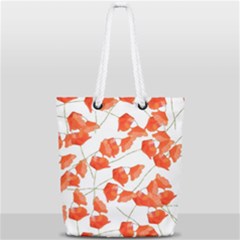 Pattern Coquelicots  Full Print Rope Handle Tote (small) by kcreatif