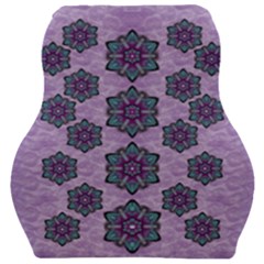 A Gift With Flowers Stars And Bubble Wrap Car Seat Velour Cushion  by pepitasart