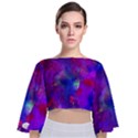 Galaxy Now  Tie Back Butterfly Sleeve Chiffon Top View1