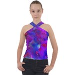 Galaxy Now  Cross Neck Velour Top