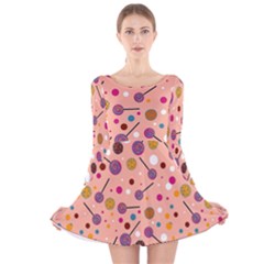 Sweet Candy Long Sleeve Velvet Skater Dress by VeataAtticus