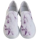 White Marble violet purple veins accents texture printed floor background luxury Women s Lightweight Slip Ons View1