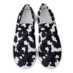 Camouflage Bleu Women s Slip On Sneakers by kcreatif