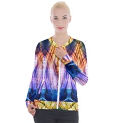 Abstract Pattern Color Colorful Casual Zip Up Jacket by Wegoenart