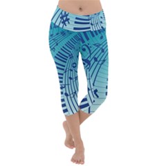 Music Piano Treble Clef Clef Lightweight Velour Capri Yoga Leggings by Wegoenart
