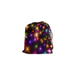 Star Colorful Christmas Abstract Drawstring Pouch (xs) by Wegoenart