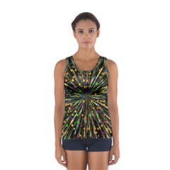 Explosion Abstract Pattern Sport Tank Top  by Wegoenart