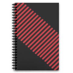 Bandes Lignes Rouge 5 5  X 8 5  Notebook by kcreatif