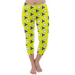 Pattern Yellow Pattern Texture Seamless Modern Colorful Repeat Capri Winter Leggings  by Vaneshart