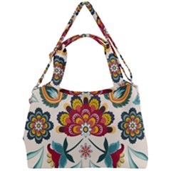 Baatik Print  Double Compartment Shoulder Bag by designsbymallika
