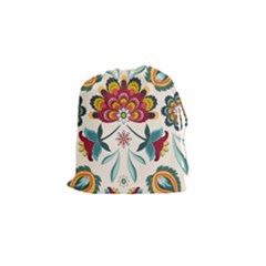 Baatik Print  Drawstring Pouch (small) by designsbymallika