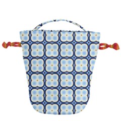 Pattern Design Art Scrapbooking Geometric Cubes Drawstring Bucket Bag by Vaneshart