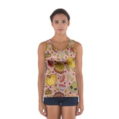 Thanksgiving Pattern Sport Tank Top  by Sobalvarro