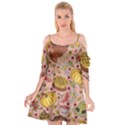 Thanksgiving Pattern Cutout Spaghetti Strap Chiffon Dress View1
