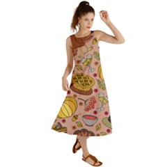 Thanksgiving Pattern Summer Maxi Dress by Sobalvarro