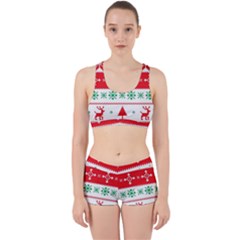 Ugly Christmas Sweater Pattern Work It Out Gym Set by Sobalvarro