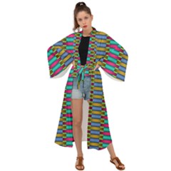 Seamless Tile Pattern Maxi Kimono by HermanTelo