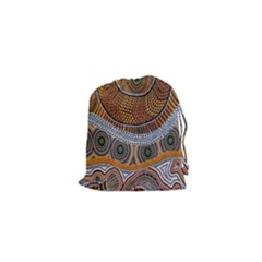 Aboriginal Traditional Pattern Drawstring Pouch (xs) by Sapixe