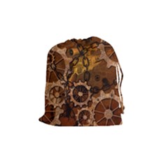 Steampunk Patter With Gears Drawstring Pouch (medium) by FantasyWorld7