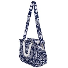 Mandala Pattern Rope Handles Shoulder Strap Bag by designsbymallika