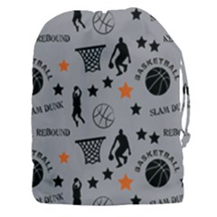 Slam Dunk Basketball Gray Drawstring Pouch (3xl) by mccallacoulturesports