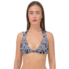 Slam Dunk Basketball Gray Double Strap Halter Bikini Top by mccallacoulturesports