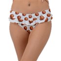 Orange Basketballs Frill Bikini Bottom View1