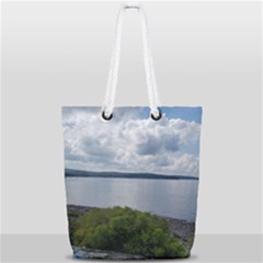 Lake Wallenpaupack Full Print Rope Handle Tote (small) by canvasngiftshop