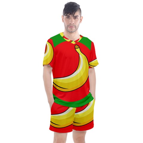 Banana Republic Flags Yellow Red Men s Mesh Tee And Shorts Set by HermanTelo