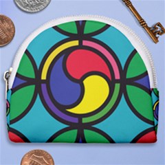 Colors Patterns Scales Geometry Horseshoe Style Canvas Pouch by HermanTelo