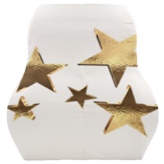 Stars Faux Gold Elegant Starry Festive Christmas Pattern Car Seat Back Cushion  by yoursparklingshop