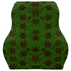 Rose Stars So Beautiful On Green Car Seat Velour Cushion  by pepitasart