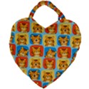 Cute Tiger Pattern Giant Heart Shaped Tote View1