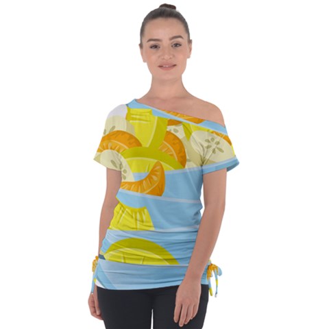 Salad Fruit Mixed Bowl Stacked Tie-up Tee by HermanTelo