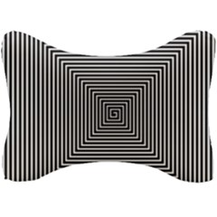 Maze Design Black White Background Seat Head Rest Cushion by HermanTelo