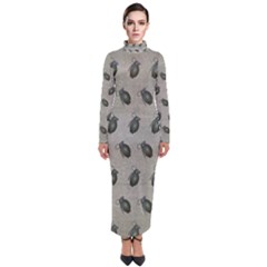 Army Green Hand Grenades Turtleneck Maxi Dress by McCallaCoultureArmyShop