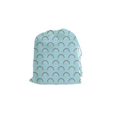 Pattern Arc En Ciel/nuages Drawstring Pouch (small) by kcreatif