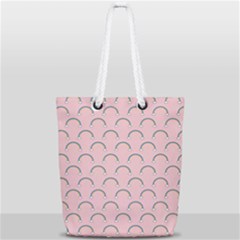 Pattern Arc En Ciel/nuages Full Print Rope Handle Tote (small) by kcreatif
