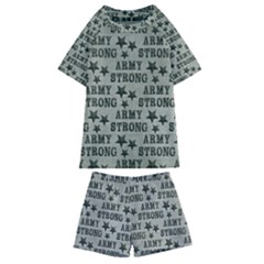 Army Stong Military Kids  Swim Tee And Shorts Set by McCallaCoultureArmyShop