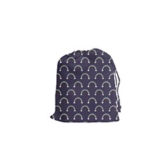 Pattern Arc En Ciel/nuages Drawstring Pouch (xs) by kcreatif