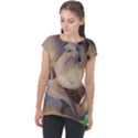 Close Up Mushroom Abstract Cap Sleeve High Low Top View1