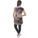 Close Up Mushroom Abstract Cap Sleeve High Low Top View2