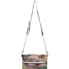 Close Up Mushroom Abstract Mini Crossbody Handbag by Fractalsandkaleidoscopes