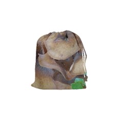 Close Up Mushroom Abstract Drawstring Pouch (small) by Fractalsandkaleidoscopes