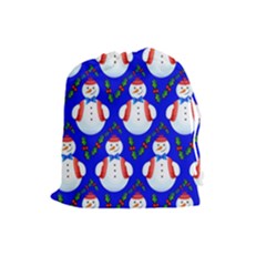 Seamless Snow Cool Drawstring Pouch (large) by HermanTelo