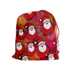 Santa Clause Drawstring Pouch (xl) by HermanTelo