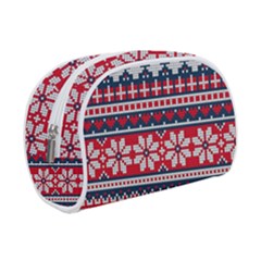 Beautiful Knitted Christmas Pattern Makeup Case (small) by Vaneshart