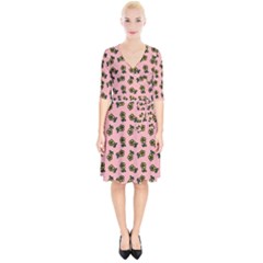 Daisy Pink Wrap Up Cocktail Dress by snowwhitegirl