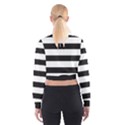 Black and White Large Stripes Goth Mime french style Cropped Sweatshirt View2
